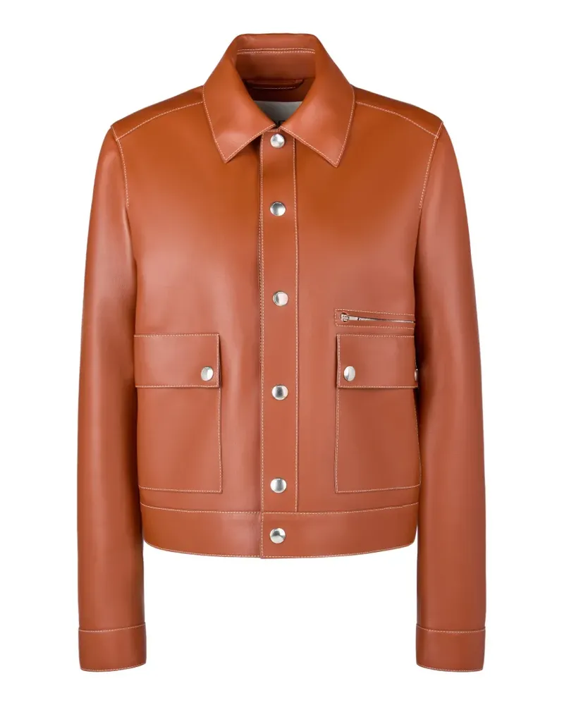 TOD'S Kurze Jacke aus Leder - Braun Braun
