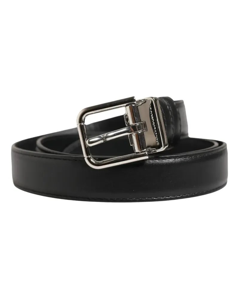 Dolce & Gabbana Schnallengürtel aus Leder - Schwarz Schwarz