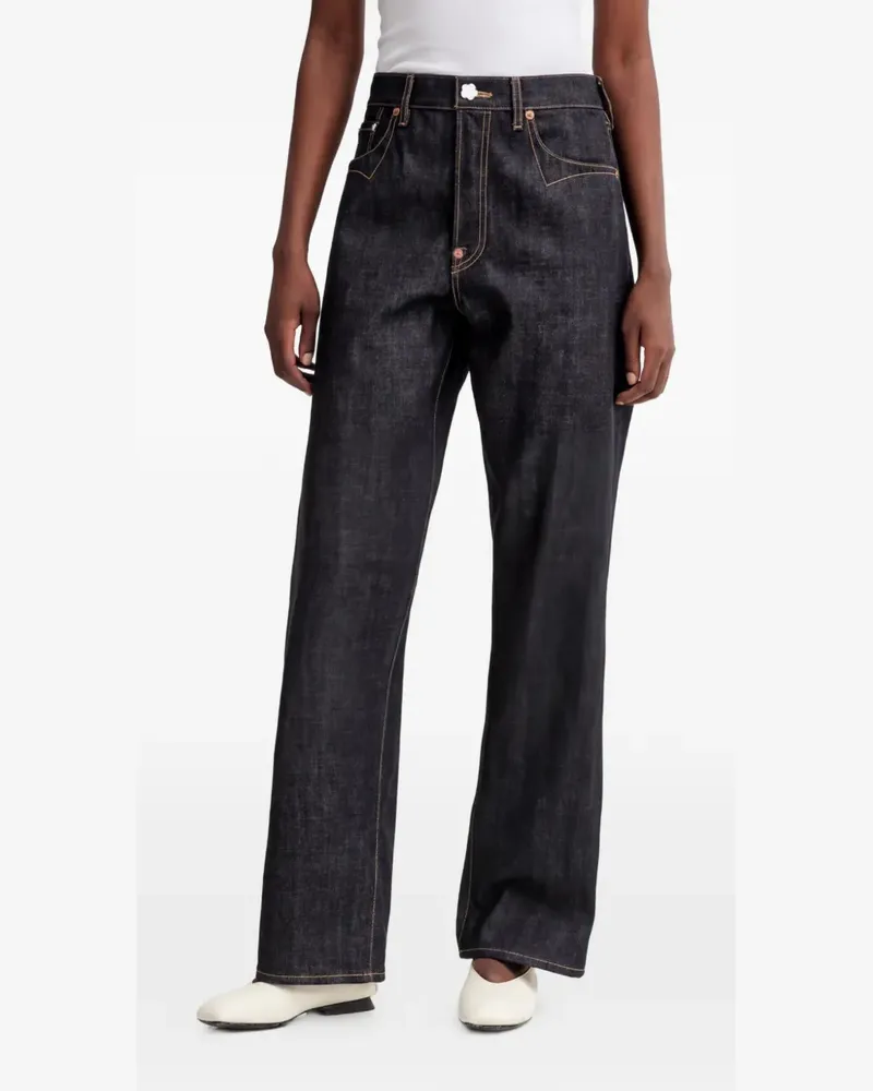Kenzo Tief sitzende Jeans mit Kontrastnähten - Blau Blau