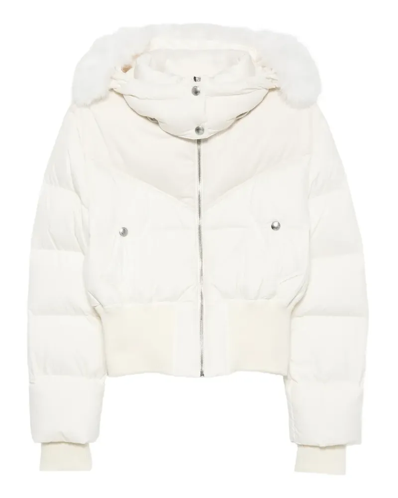 Colmar Gesteppte Kapuzenjacke mit Faux Fur-Besatz - Weiß Weiß