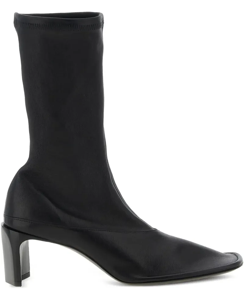 Jil Sander Stiefel aus Leder 65mm - Schwarz Schwarz