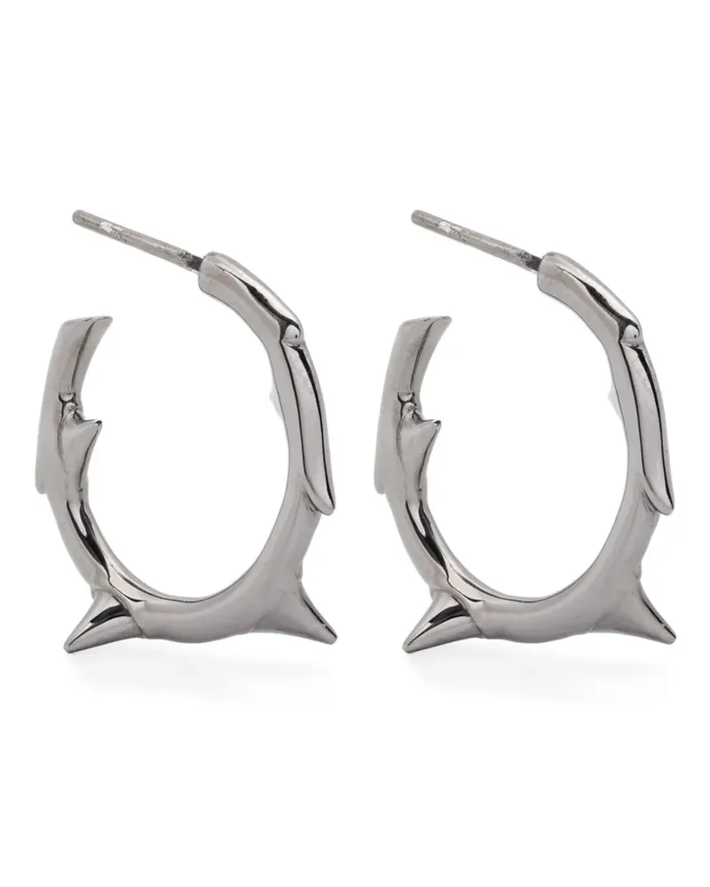 Shaun Leane sterling silver Rose Thorn small hoop earrings - Silber Silber