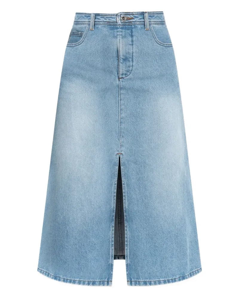 A.P.C. Jeansrock mit Schlitz - Blau Blau