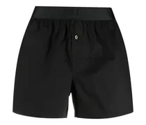Badeshorts mit Logo-Patch - Schwarz
