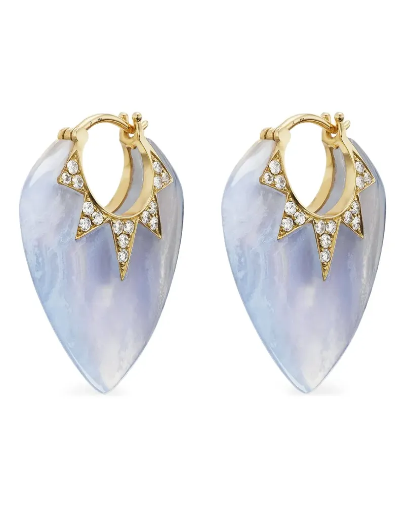 Sorellina Classic Guitar Pick Ohrringe mit Achat - Gold Gold