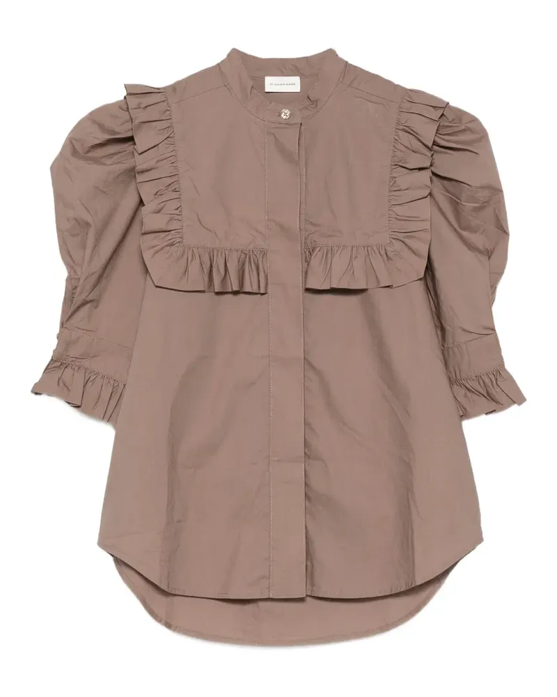 By Malene Birger Oia Bluse mit Puffärmeln - Braun Braun