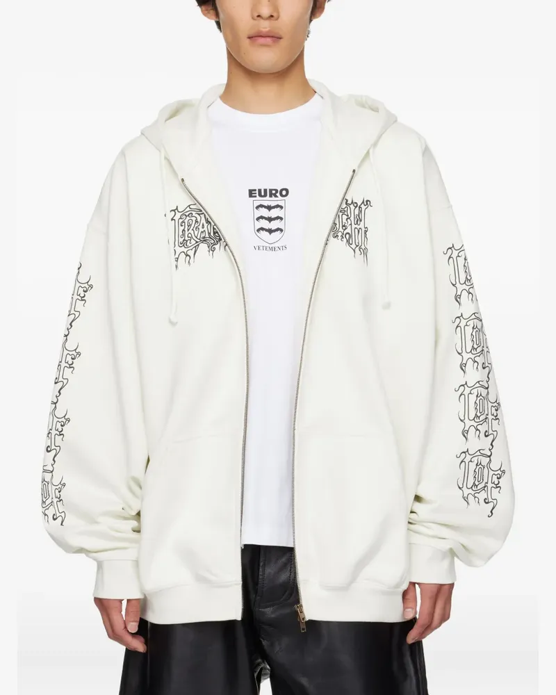 VETEMENTS Kapuzenjacke mit grafischem Print - Weiß Weiß