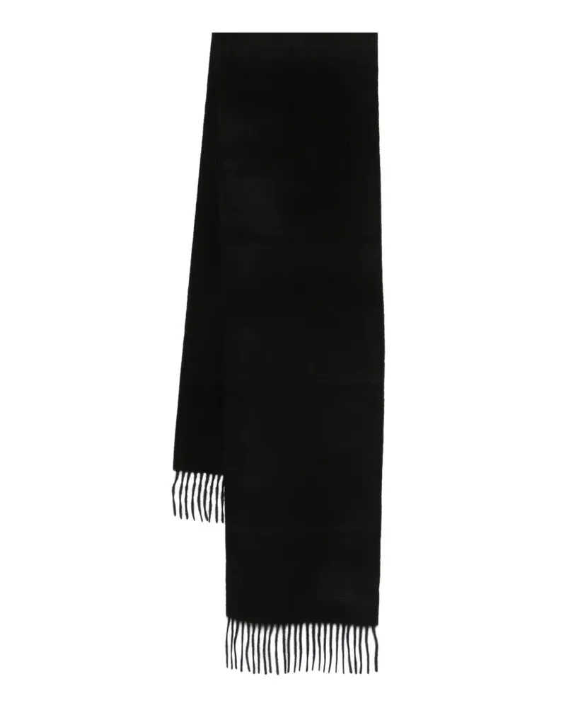 Paul Smith Kaschmirschal mit Fransenbesatz - Schwarz Schwarz