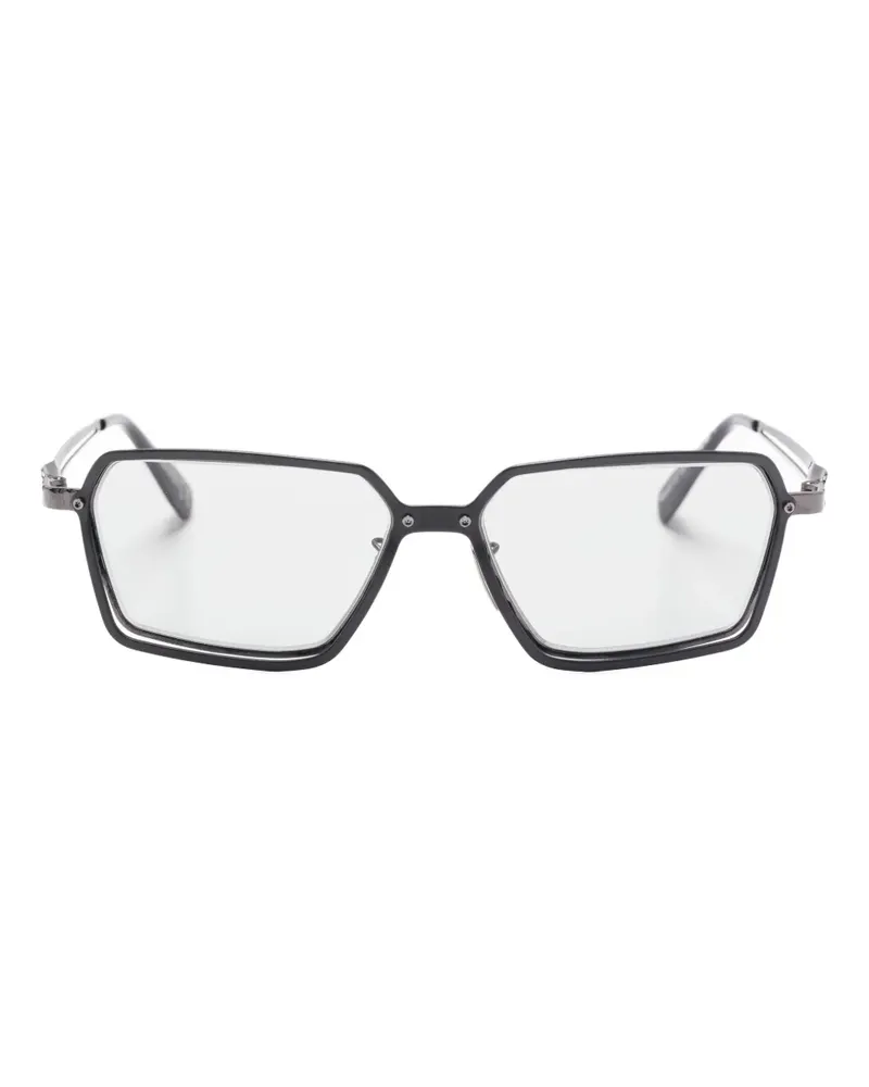 KUBORAUM Sonnenbrille mit geometrischem Gestell - Schwarz Schwarz