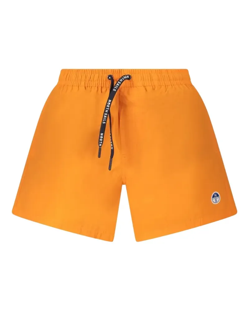 North Sails logo-patch drawstring swim shorts - Orange Orange