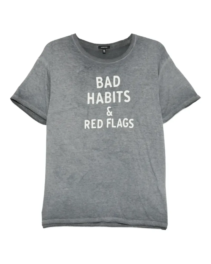 R13 washed-effect T-shirt - Blau Blau