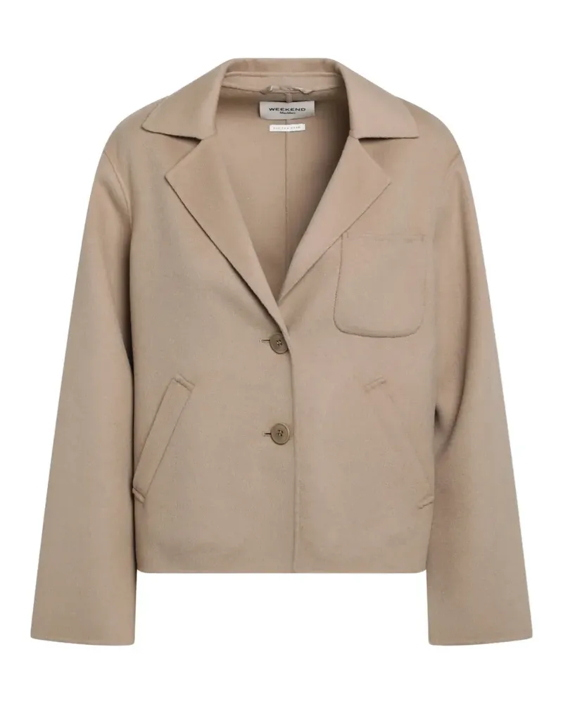 Max Mara button-up notched-lapel jacket - Nude Nude