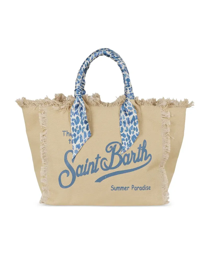 MC2 Saint Barth Vanity Foulard frayed shoulder bag - Nude Nude