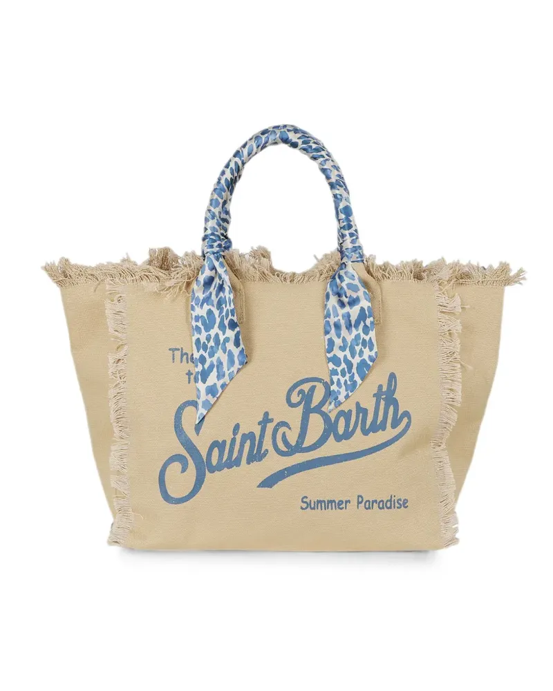 MC2 Saint Barth Vanity Foulard frayed shoulder bag - Nude Nude