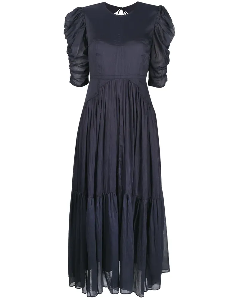Isabel Marant Gestuftes Kleid mit Puffärmeln - Blau Blau