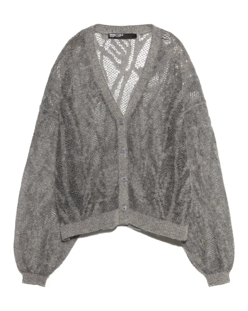 BIMBA Y LOLA Cardigan aus grau meliertem Mohär Grau
