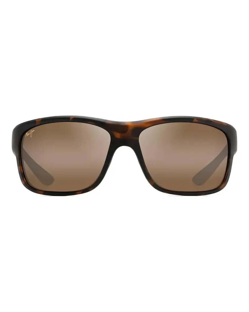 Maui Jim Eckige Southern Cross Sonnenbrille - Braun Braun