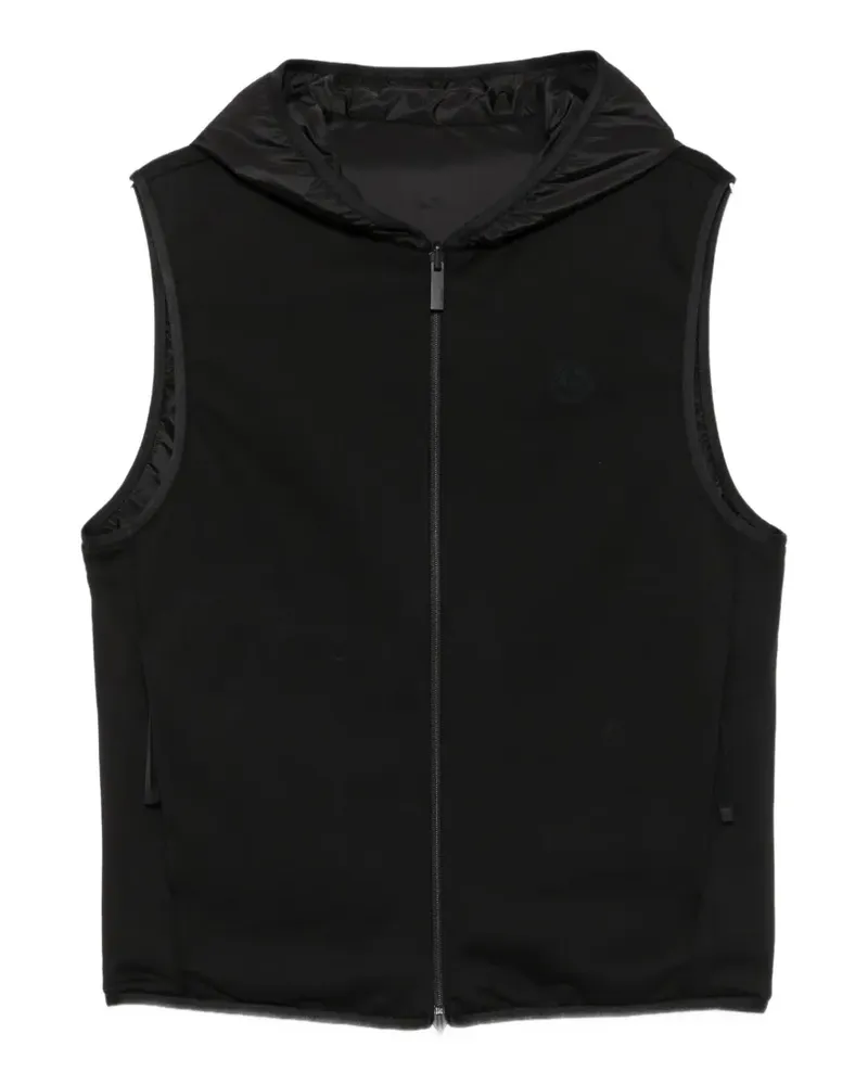 Moncler hooded zip-up gilet - Schwarz Schwarz