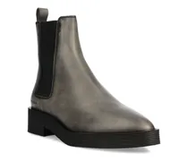 Spitze Stiefel mit elastischen Einsätzen - Grau