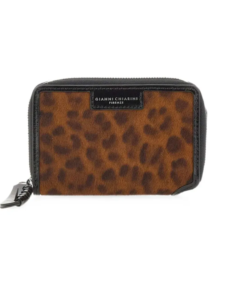 Gianni Chiarini Horsy animal-print leather wallet - Braun Braun