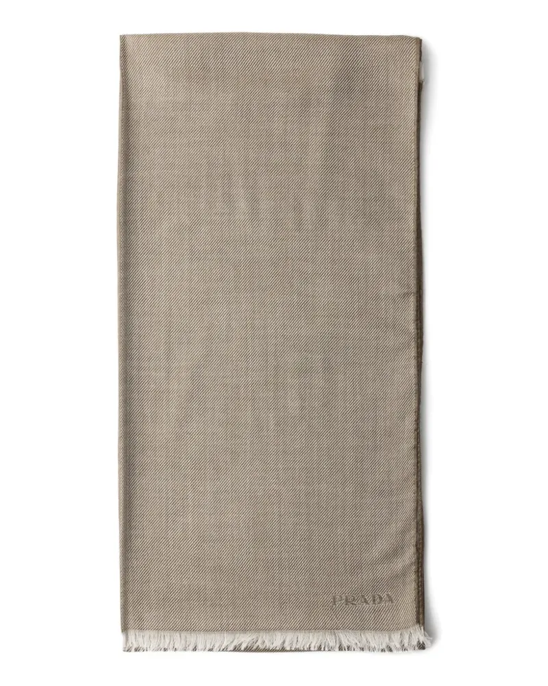 Prada Schal aus Kaschmir, Wolle und Seide - Grün Grün