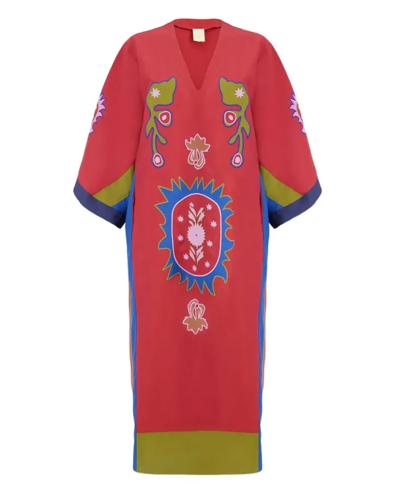 PAULA Cinnebar Kleid mit Blumenprint - Rot Rot