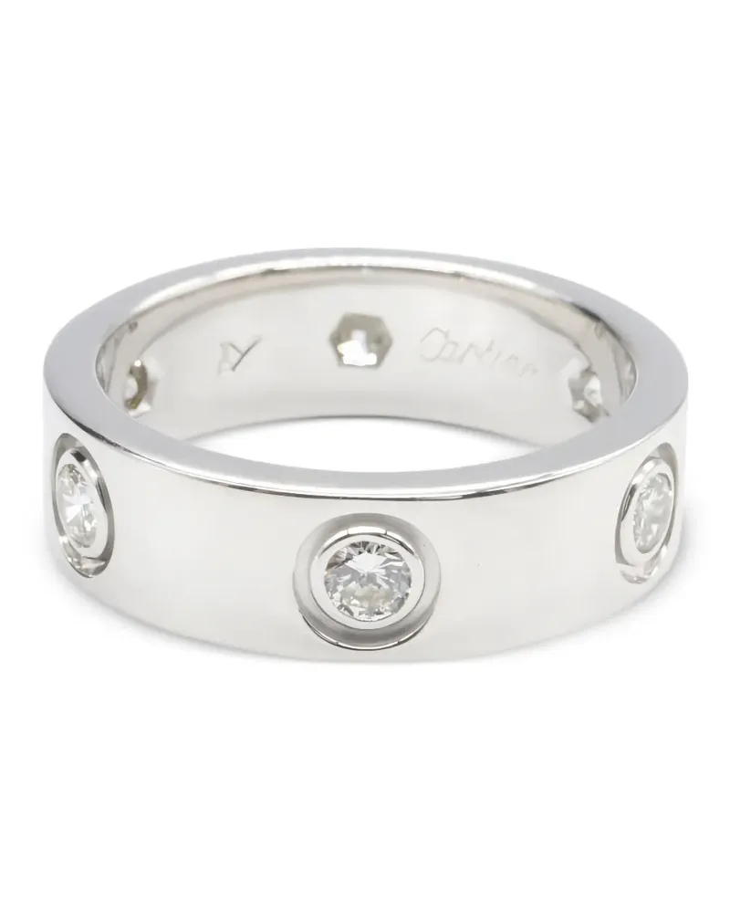 Cartier 10s Love Ring mit Diamant - Silber Silber