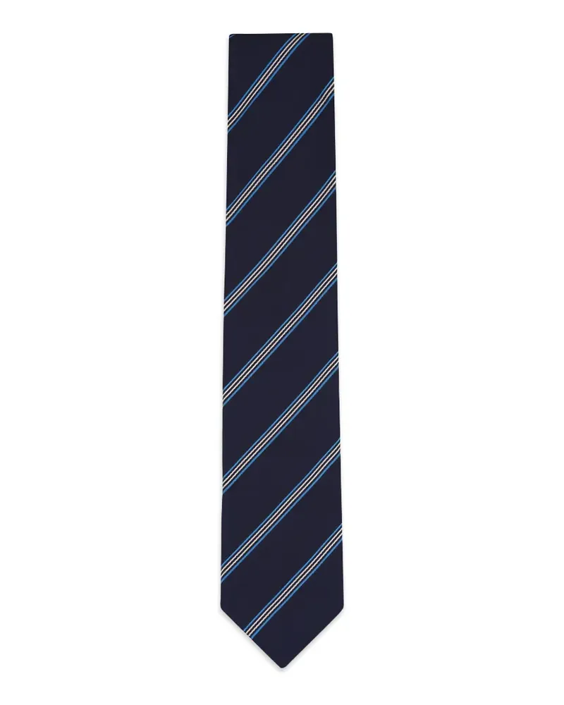 Eton diagonal-stripe silk tie - Blau Blau
