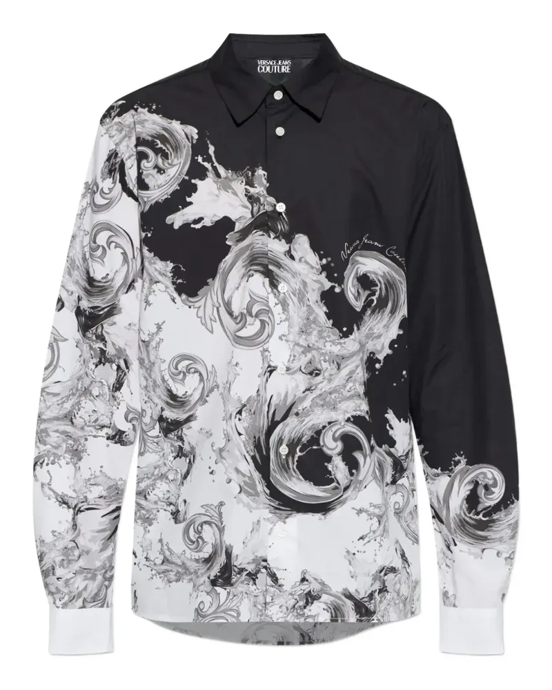 Versace Jeans graphic cotton shirt - Schwarz Schwarz