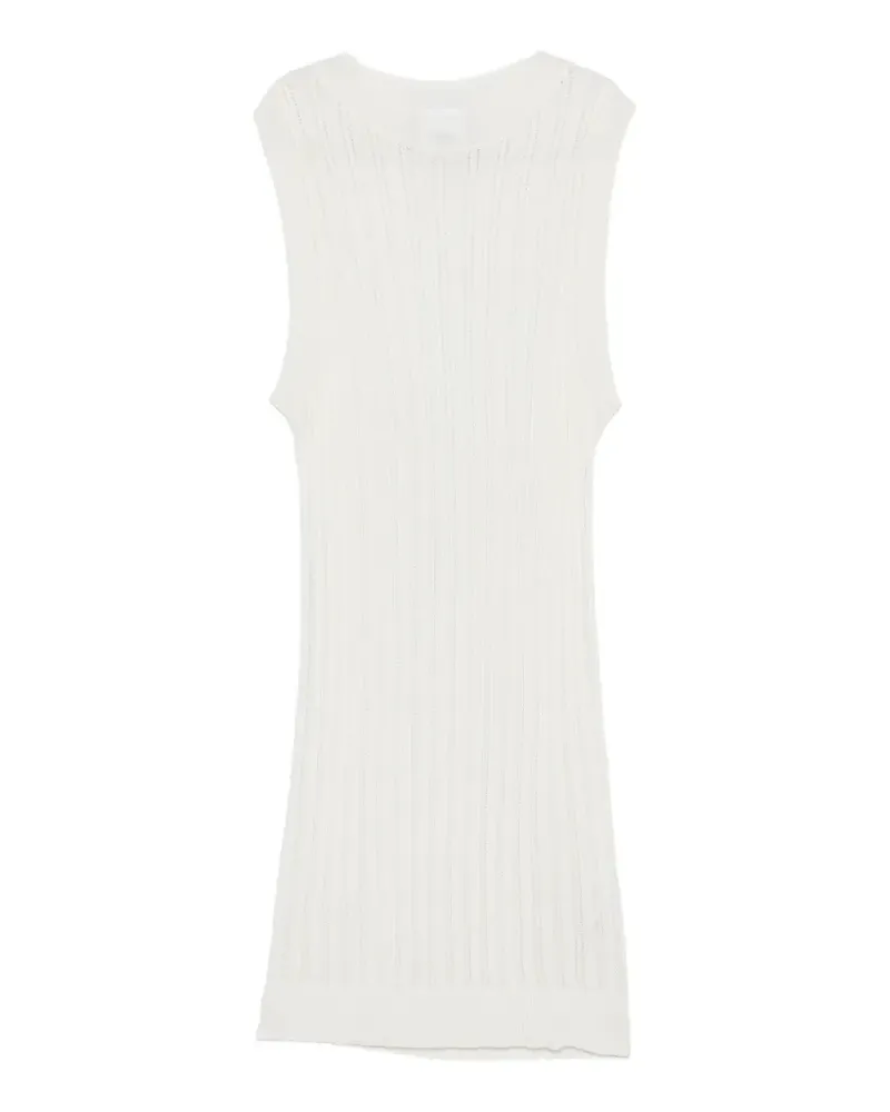 Erika Cavallini ribbed-knit sleeveless dress - Weiß Weiß