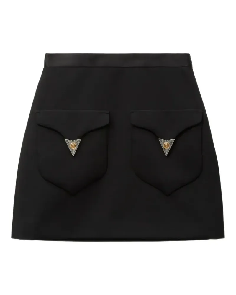 Versace Minirock aus Wolle - Schwarz Schwarz