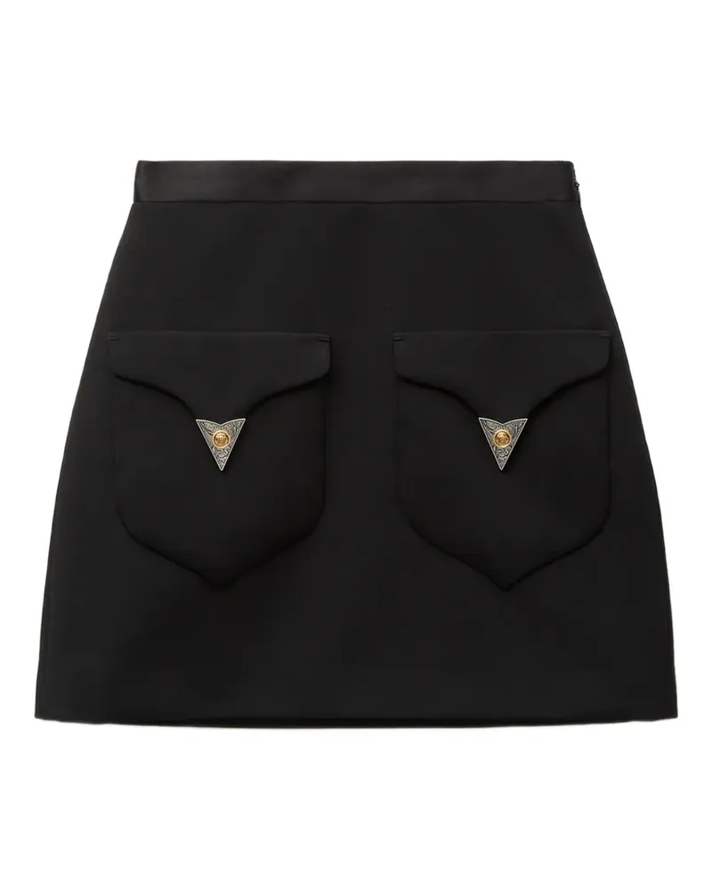 Versace Minirock aus Wolle - Schwarz Schwarz