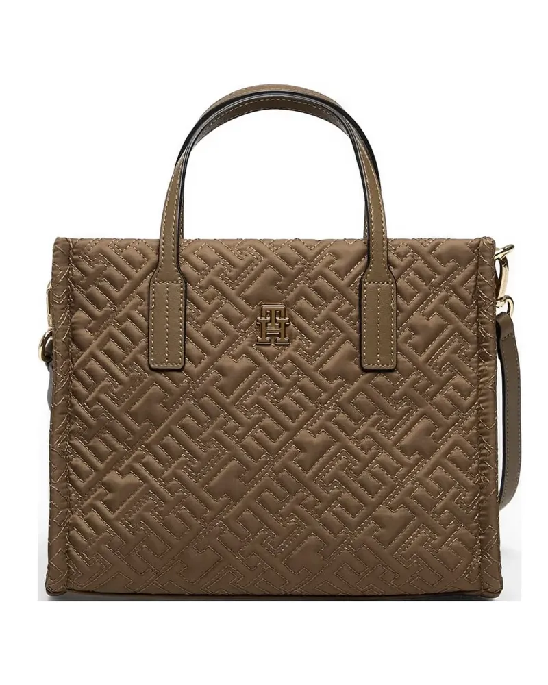 Tommy Hilfiger mini City monogram tote bag - Braun Braun