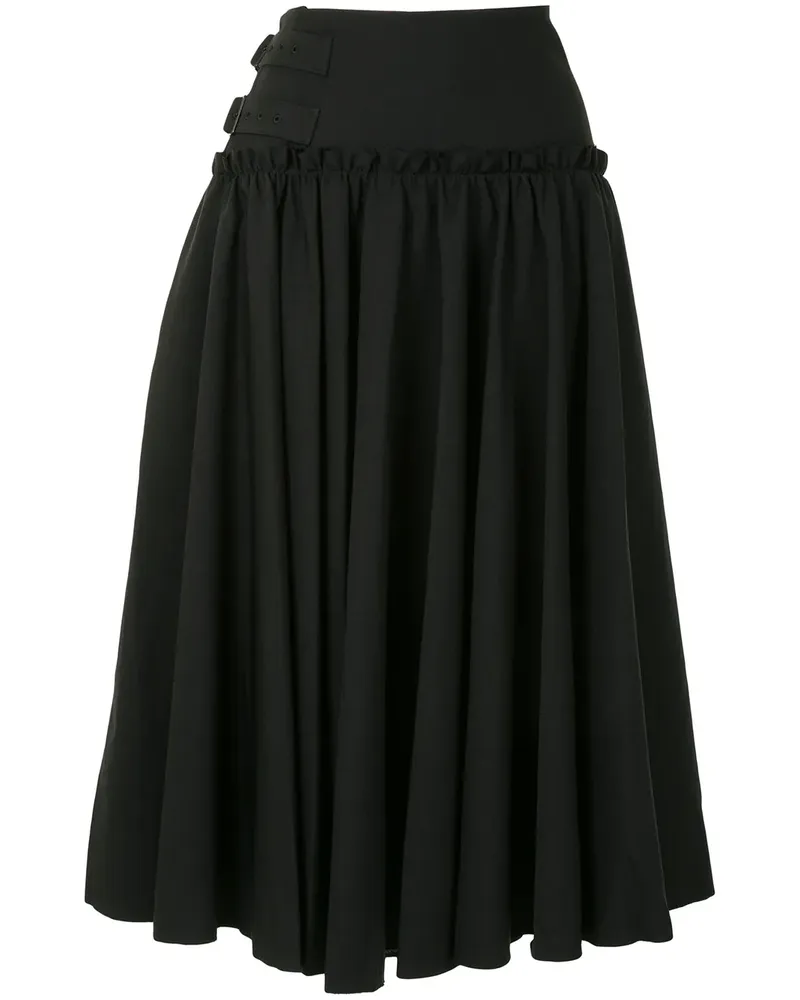 Yohji Yamamoto Rock mit Schnalle - Schwarz Schwarz