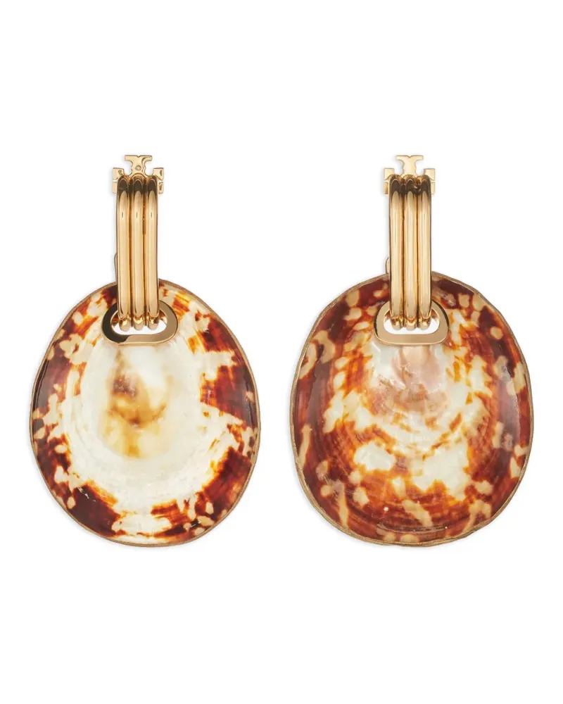 Tory Burch runway shell drop earrings - Gold Gold