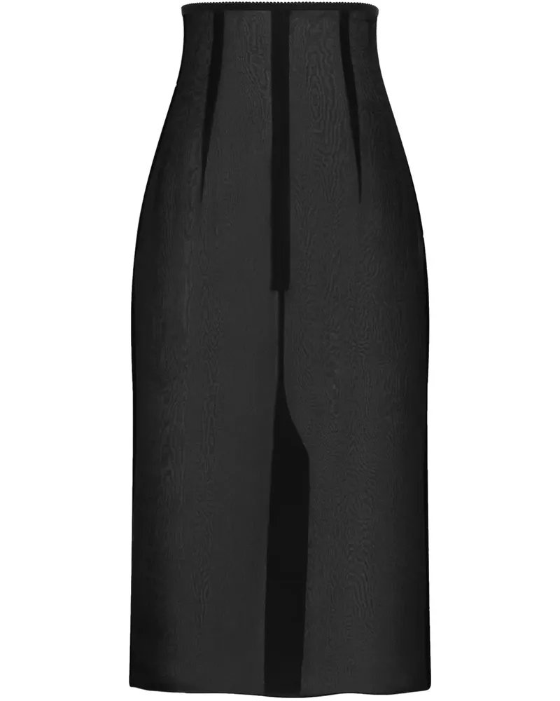 Dolce & Gabbana Chiffon-Midirock - Schwarz Schwarz