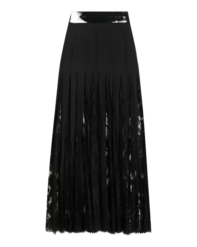 Dolce & Gabbana Chiffon-Midirock - Schwarz Schwarz