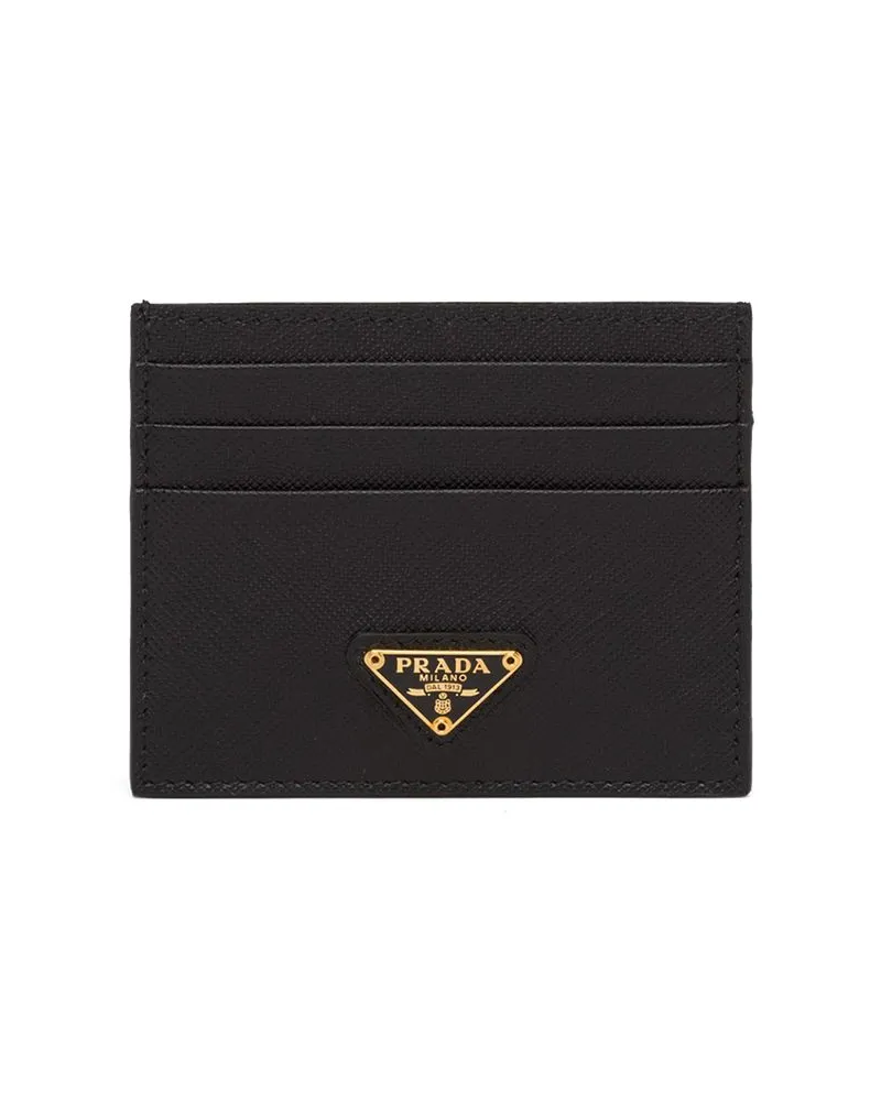 Prada Kartenetui aus Saffiano-Leder - Schwarz Schwarz