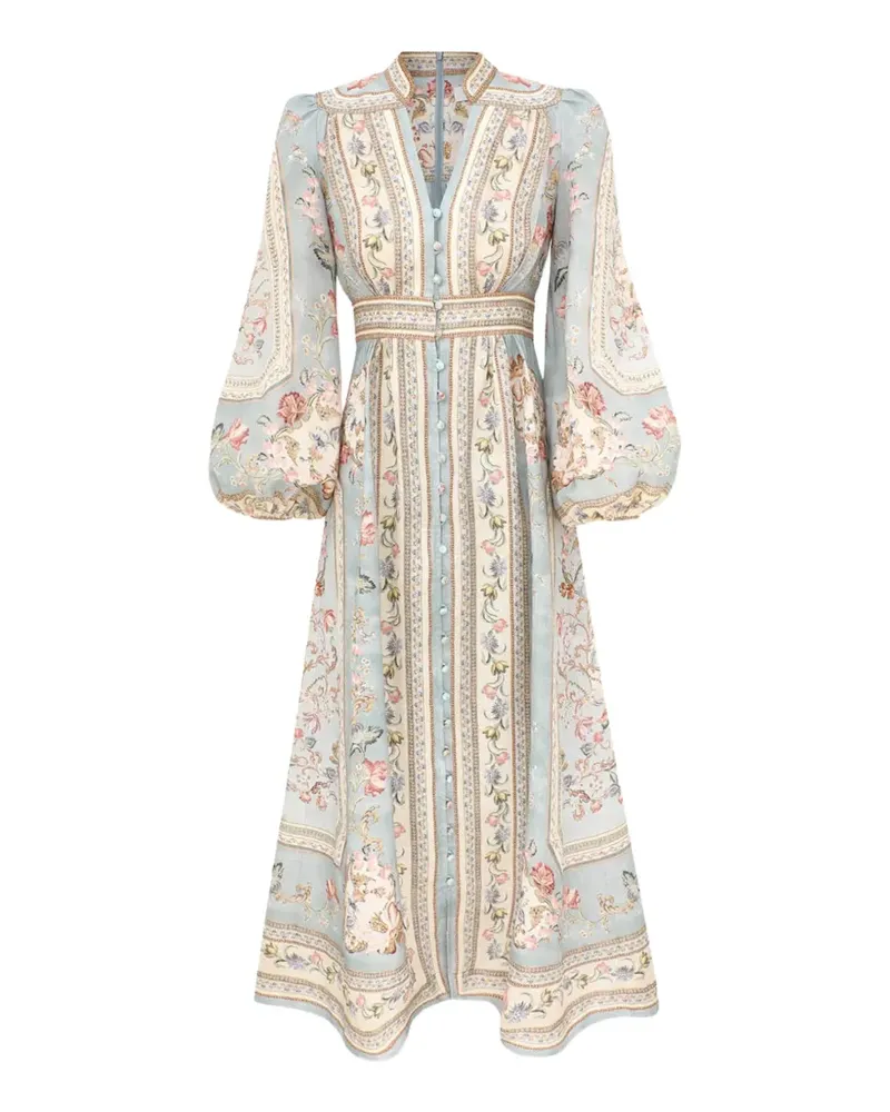 Zimmermann Roselight floral-print dress - Blau Blau