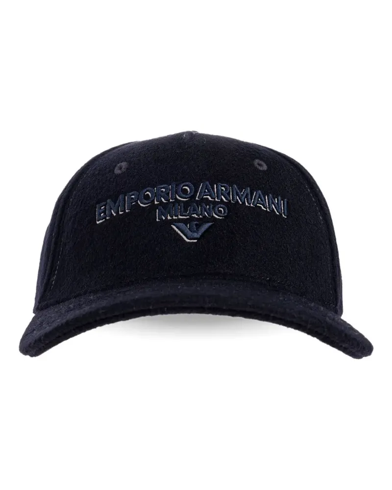 Emporio Armani logo-embroidered baseball cap - Blau Blau