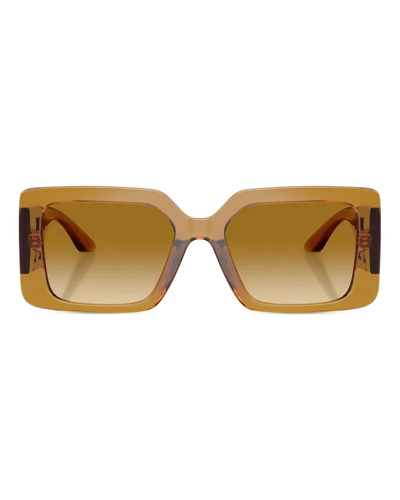 Versace Sonnenbrille mit eckigem Gestell - Gelb Gelb