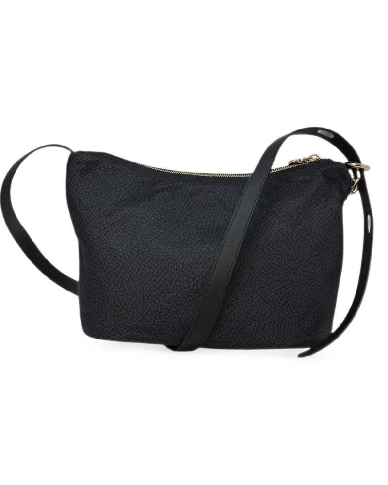 Borbonese small Prive OP-print shoulder bag - Schwarz Schwarz