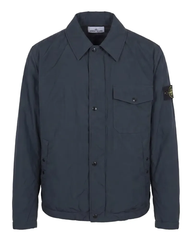Stone Island Jacke mit Logo-Patch - Blau Blau