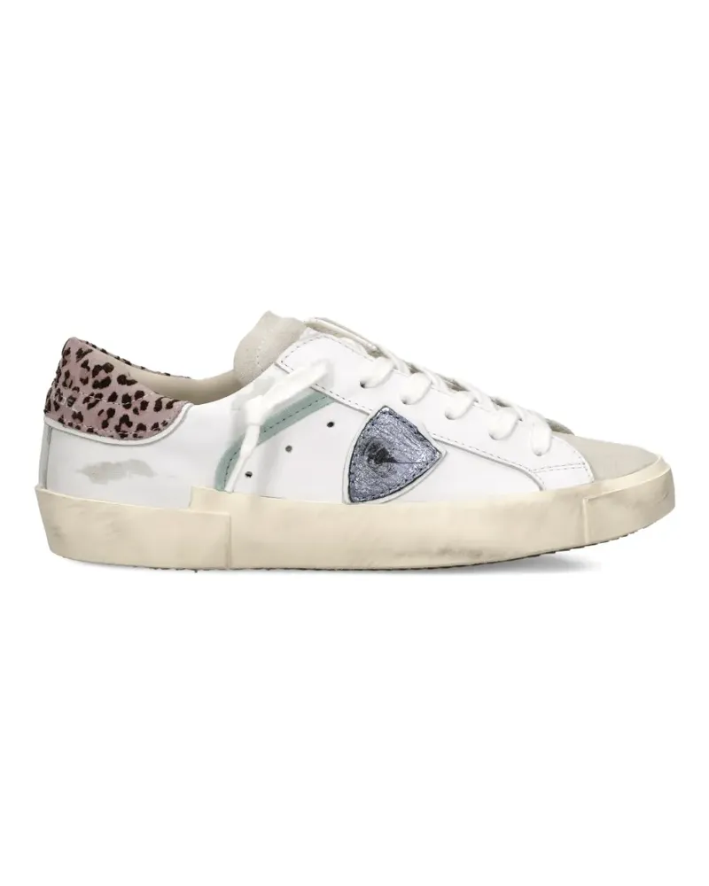 Philippe Model animal-print patch sneakers - Weiß Weiß