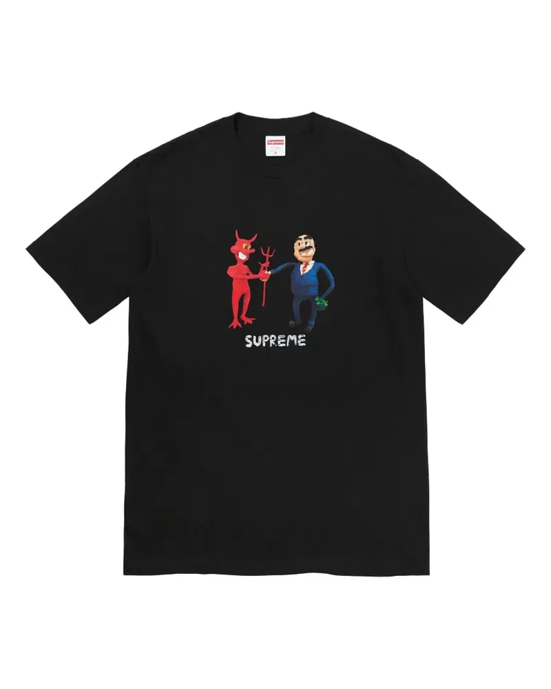 Supreme Being Business T-Shirt mit grafischem Print - Schwarz Schwarz