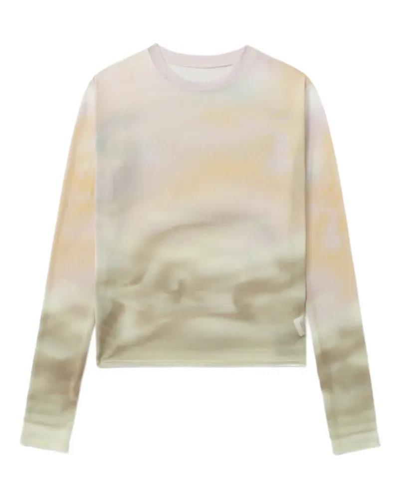 BAPE Mesh-Oberteil mit Batikmuster - Gelb Gelb
