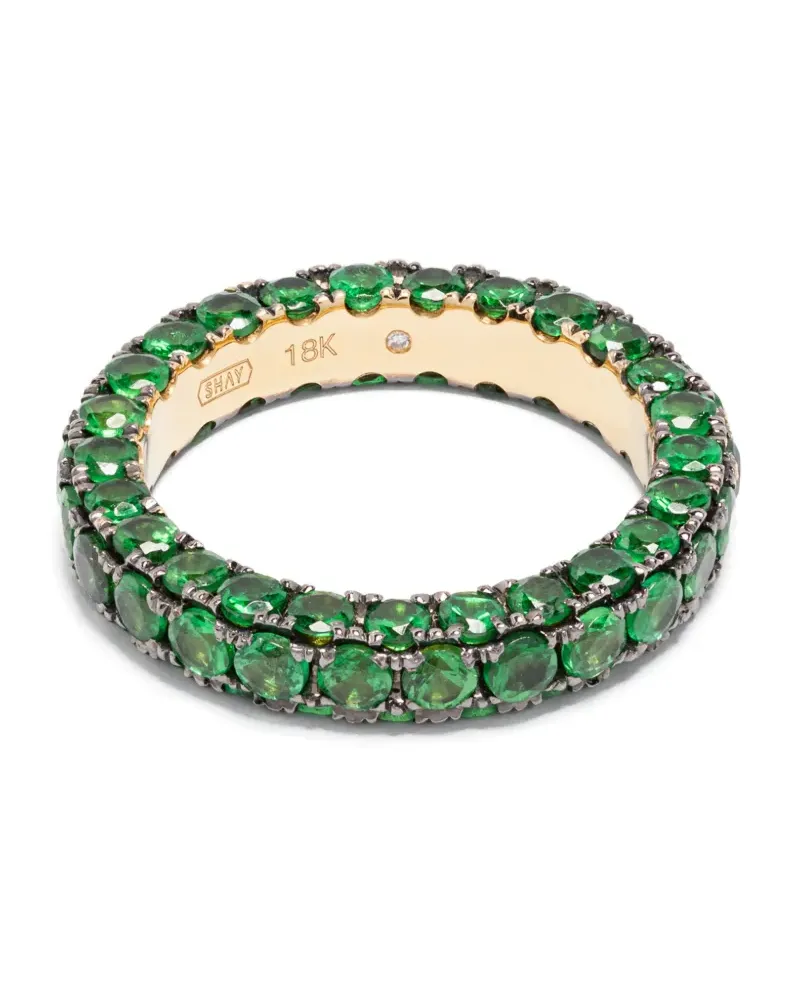 SHAY 18kt Gelbgoldring mit Smaragd Gold