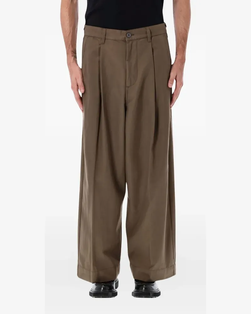Obey Oliver Hose mit Falten - Braun Braun