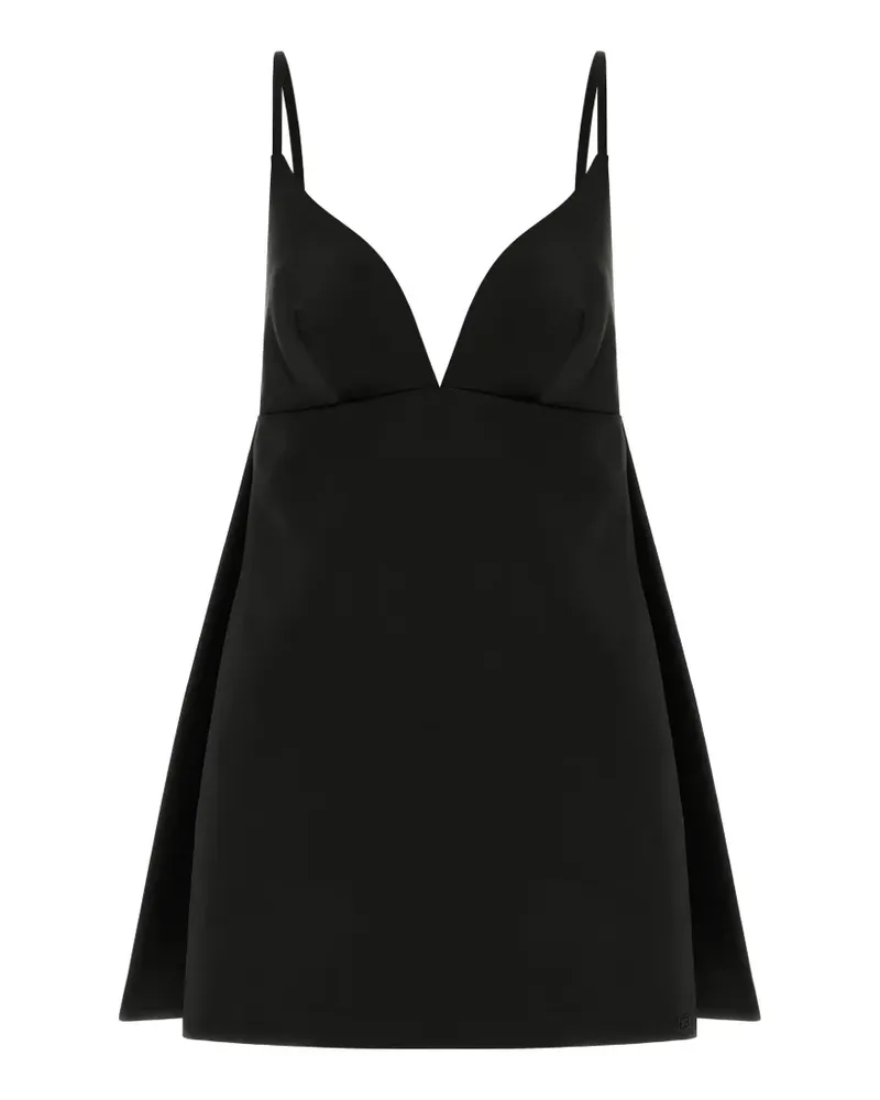 Elisabetta Franchi Duchesse V-neck mini dress - Schwarz Schwarz