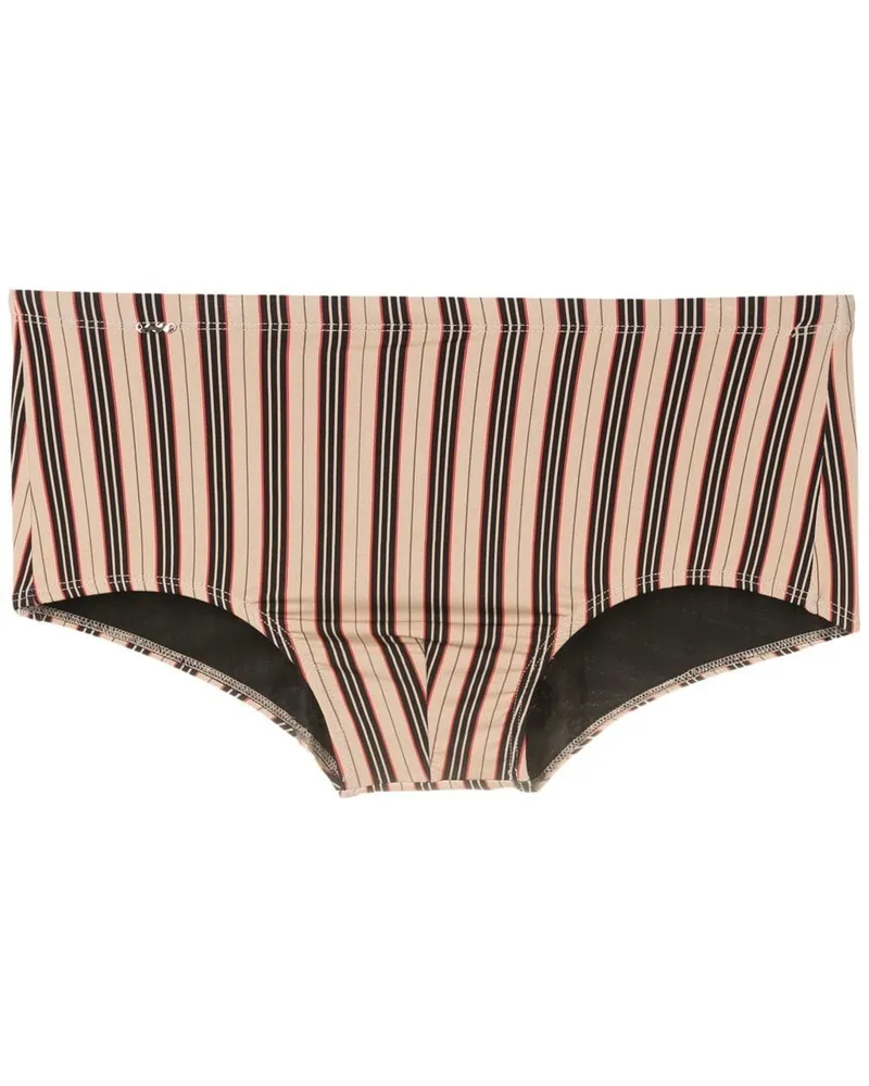 Amir Slama Gestreifte Badehose - Braun Braun